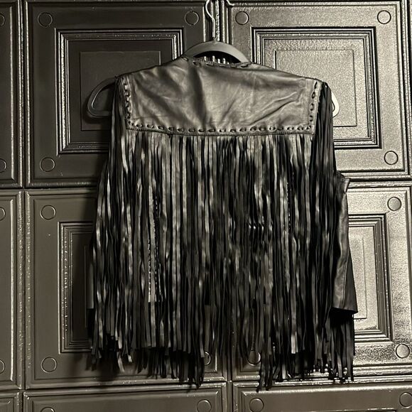 All Saints Jackets & Blazers - Allsaints Leather tassel vest